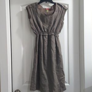 Grey taupe dress with pockets